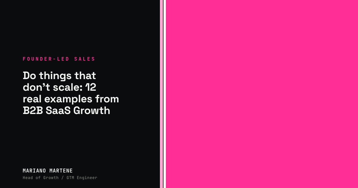 Do things that don’t scale: 12 real examples from B2B SaaS Growth