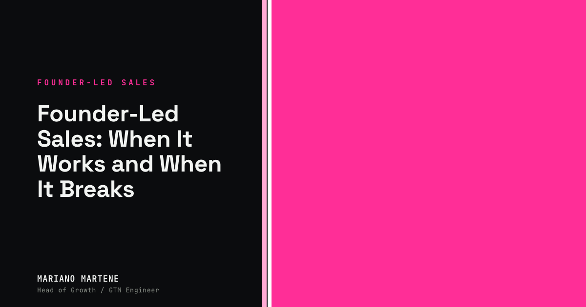 Founder-Led Sales: When It Works and When It Breaks