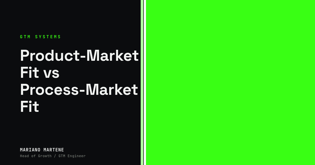 Product-Market Fit vs Process-Market Fit