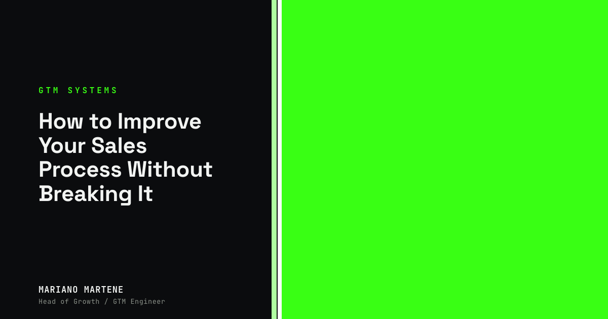 How to Improve Your Sales Process Without Breaking It
