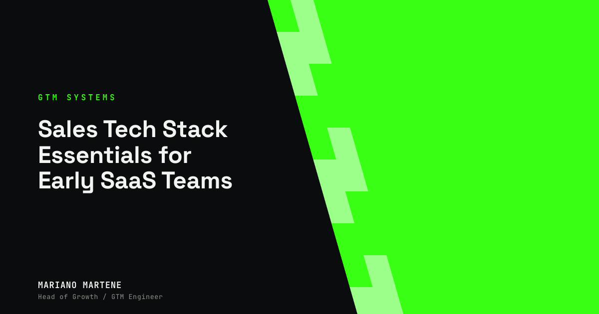 Sales Tech Stack Essentials for Early SaaS Teams