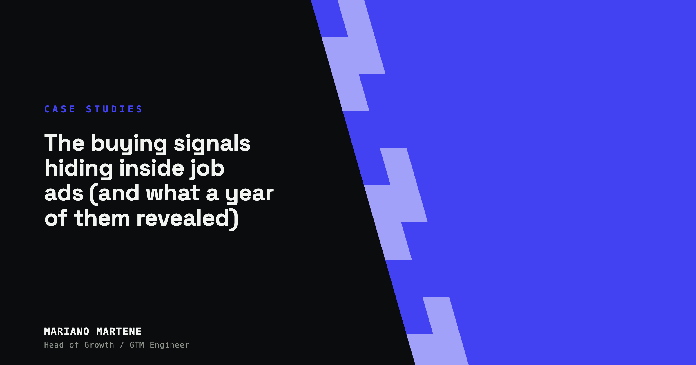 Case Study: The buying signals hiding inside job ads (and what a year of them revealed)